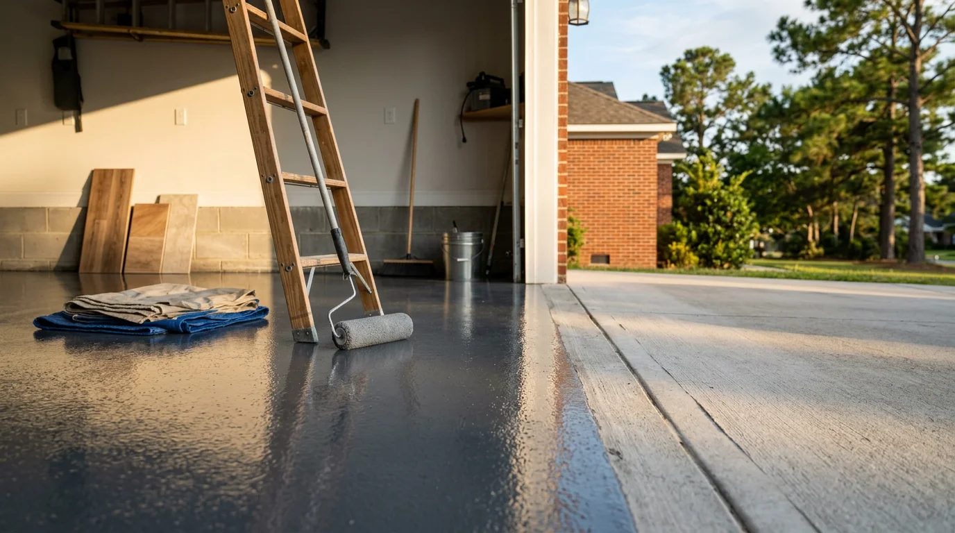 Interior home improvement work including painting and flooring